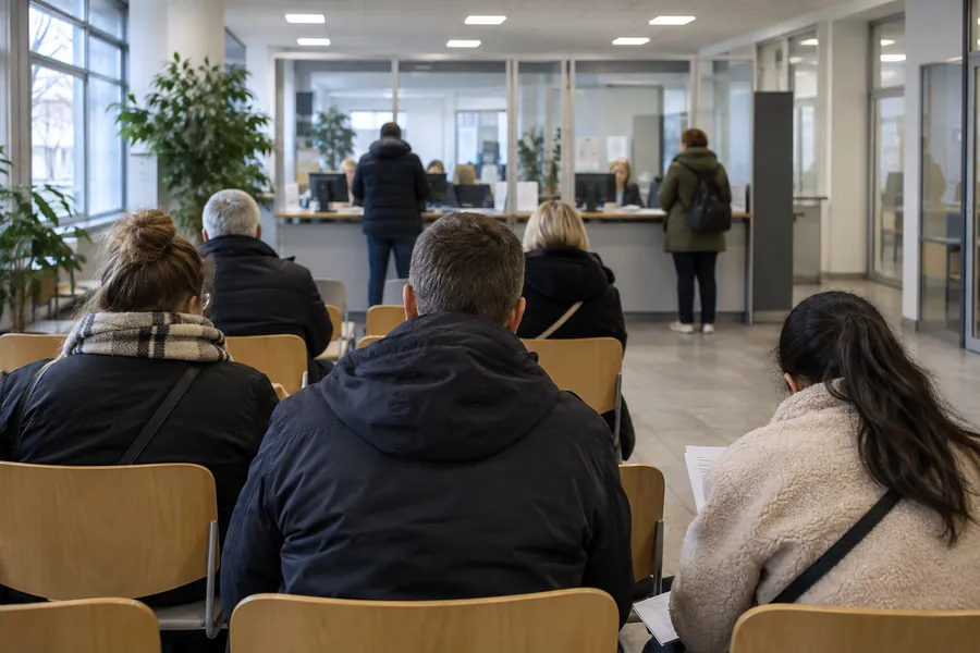Wartebereich einer deutschen Behörde